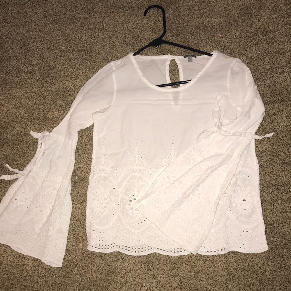 Charlotte Russe Long sleeve white top (S)